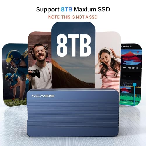 ACASIS 40Gbps M.2 NVMe SSD Enclosure, Nvme Enclosure Support Size 2230 2242 2260 2280 M&B+M-Key,M.2 enclosure Compatible with USB4,Type-C Aluminum SSD Case Up to 2700MB/s