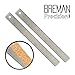 Breman Precision Metal Ruler 12 Inch Cork Back - Straight Edge 12 Inch 2 Pk - Flexible & Non-Slip Stainless Steel Metal Ruler with Cork Backing - Imperial & Metric Graduations for Precision Measuring