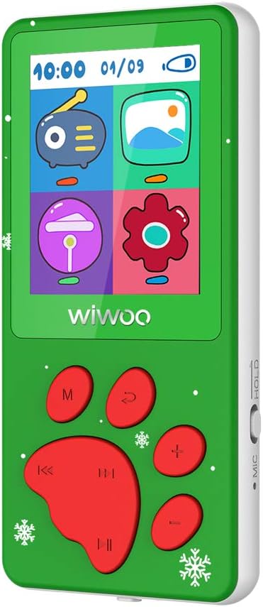 MP3 Player for kids, 8GB Digital Music Player - Buit-in Puzzle Game, Hearing Protection, Christmas Special Version