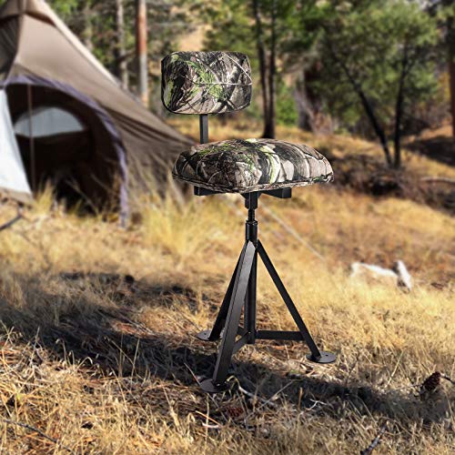 BANGTANE 360° Swivel Hunting Chair, Height Adjustable Camo Hunting