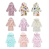 Toddlers/kids Hooded Terry Robe Fleece Bathrobe Children's Pajamas Sleepwear