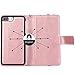 iPhone 8 Plus Case, iPhone 7 Plus Case, BENTOBEN Faux Leather Flip Wallet Cover Credit Card Holder Cash Pocket Wristlet Protective Case Cover for iPhone 7 /8 Plus (5.5 inch), Wave/Rose Gold
