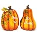 Thanksgiving Pumpkin Table Decorations Happy Fall and Be Thankful Figurine 2 Inspirational Harvest Autumn Resin Centerpieces for Outdoor Fireplace Mantle Kitchen Living Room Home Party Shelf Decor