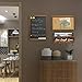 ChasBete Message Center, Chalkboard Sign & Cork Board & Mail Organizer Key Holder for Wall,3 in 1 Vintage Command Center Wall Organization Set