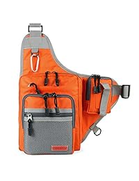 Noeby bolsa deportiva para hombro, mochila para almacenar aparejos de pesca; bolsas canguro cruzadas de mensajero