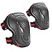 Gobike 6 in 1 Thicken Skateboard Cycling Roller Skating Outdoor Sport Blading Elbow Knee Wrist Protective Gear Pads Safety Gear Pad Guard for Adult & Child Kid Use - Red+Black Color