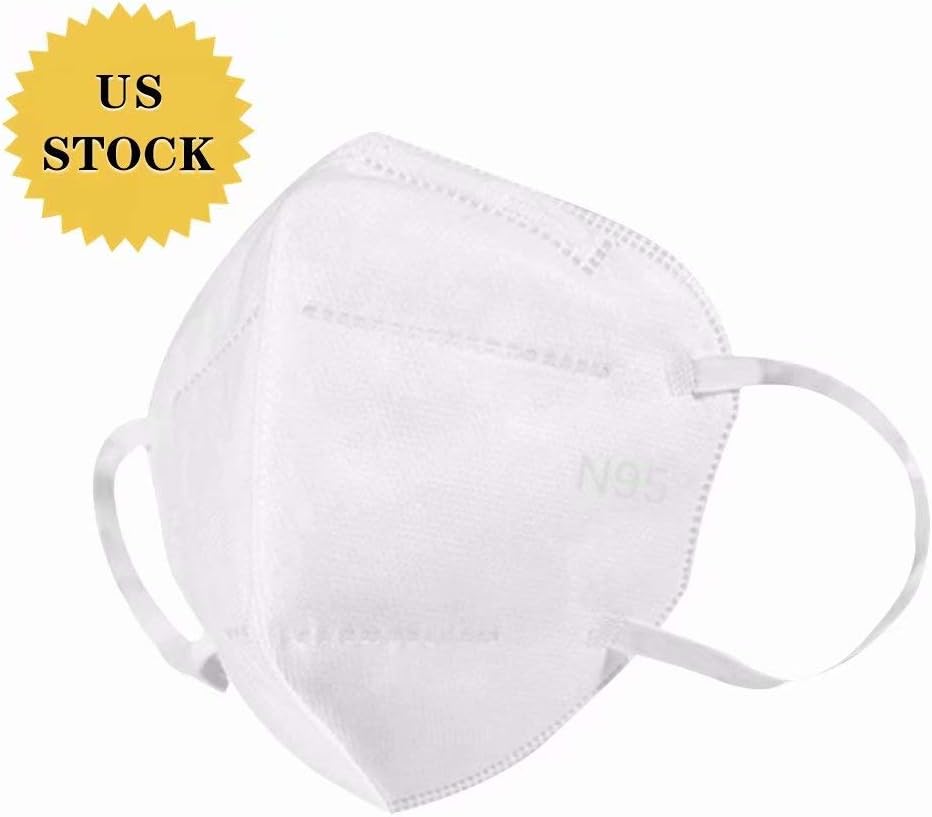 N95 Mouth Mask Disposable Surgical Medical Grade Mask Health Care Particulate Respirator Safety Air Mouth Masks With Elastic Ear Loop For Dust Smoke Protection Adult 10PCS,In Stock
