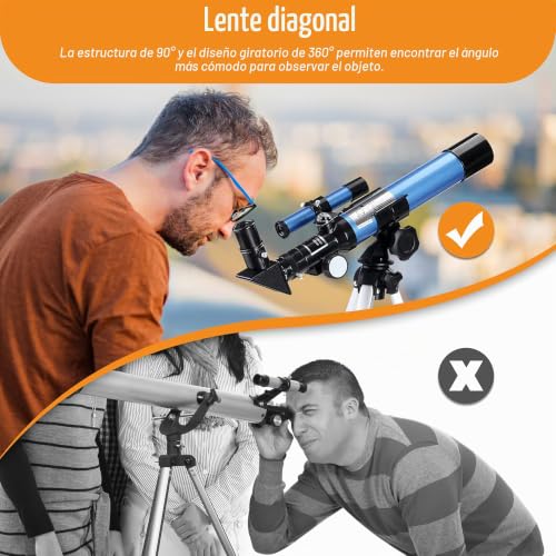 Aomekie Kids Telescope with Table Tripod, 32X Moon Observation Telescope for Kids, Great for Beginners and Foster Astronomical Interest