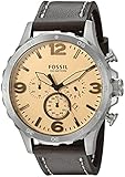 Fossil Men's JR1512 Nate Chronograph Dark Brown Leather Watch