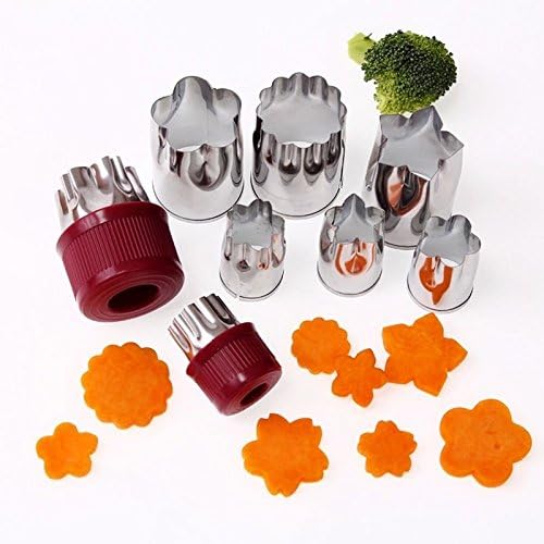 OLIVE US-8Pcs Food Decorator Cutter Pop Chef Flower Shape Cake Fruit Maker Kitchen Tool