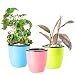 (3 Sets) Self Watering Planters - Suitable for All Plants, African Violets, Herb Pot for Plants. African Violet Pots Self Watering Pots for Indoor Plants/Outdoor Flowers Pots Indoor Pink,Blue&Green primary