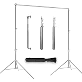 Photo Video Studio Backdrop Stand, 9.19ft Stainless Steel Backdrop Support System Background Stand with Carry Bag for Portrait &amp; Studio Photography
