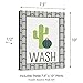 Big Dot of Happiness Prickly Cactus - Kids Bathroom Rules Wall Art - 7.5 x 10 inches - Set of 3 Signs - Wash, Brush, Flush