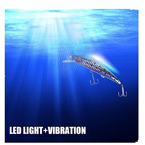 Fishing Lures Bait, LOVELY IVA Twitching Useful Rechargeable USB Recharging Cords Precious Bionic Tackle Hook Bait (silver)