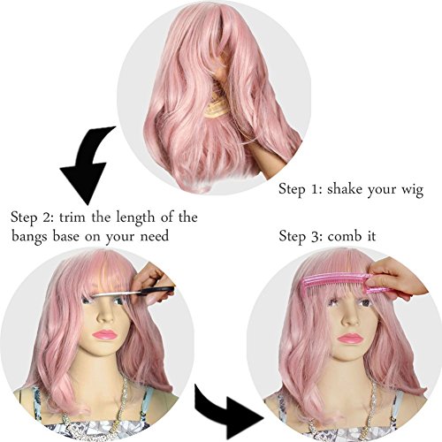 4 BERON+Inches+Synthetic+Wig+Pink