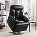 Domesis Renu Leather Power Lift Chair Recliner, Black