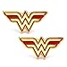 DC Comics Womens Wonder Woman Stud Earrings (Red & Gold Tone)