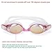 SIXBOX Swim Goggles Leak Free Anti UV Lens Adjustable Shoulder Strap Triathlon Swimming Goggles Anti Fog Nose Clip, Ear Adult Male, Female, Kids,Youth(Pink)