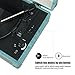 Bluetooth Record Player ,JOPOSTAR Suitcase Portable 3-Speed Belt-Driven Turntable Player Built-in Speakers , Headphone Jack , Aux Input (JP120ABU-2)thumb 3