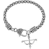 Sportybella Archery Bracelet for Girls & Women – Silver Chain Link Bracelet with Bow & Arrow Charm – Archer Jewelry, Gifts for Archers, Hunters & Archery Teams