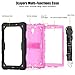 SEYMAC Stock Galaxy Tab A 10.5 T590/T595 Case, Full-Body [Heavy Duty] & [Shock Proof] Hybrid Armor Protective Case with Stand & Shoulder Strap for Samsung 10.5 Inch Tablet SM-T590/T595 (Rose+Black)