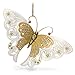 Hallmark Keepsake Christmas Ornament 2018 Year Dated, Brilliant Butterflies Gold and White
