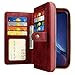 HianDier Case for iPhone XR Case Card Holder Case Zipper Closure Lady Handbag Purse Case Protective Magnetic Detachable PU Leather Flip Wallet Case Cover for Women Compatible with iPhone XR, Red
