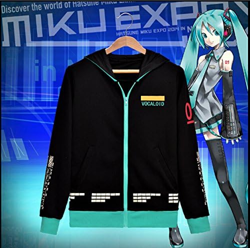Super Vocaloids Hatsune Miku Casual Jacket Hoodie Coat L