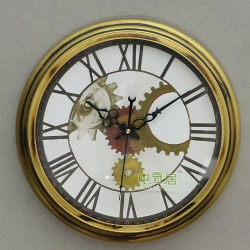 Eastern Mediterranean Vintage Style Wrought Iron Wall Clock Mute/Sweep Second Movement/Iron Wall Clock