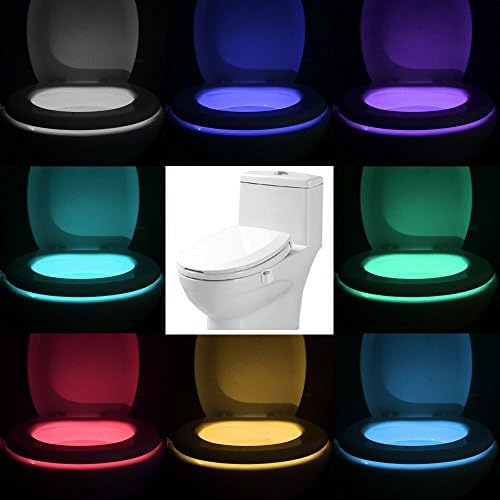 Toilet Night Light Advanced 16-Color Motion Activated New Toilet Night Light, LED Toilet Seat Nightlight, Motion Sensor Toilet Bowl Light, Splash Proof for Kids Pregnant women Old People in Bathroom