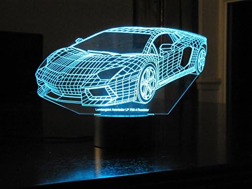 3D Lamborghini Lighting by Playtime 123 is a Great Nightlight with a Soft Glow for Kids. These Lights Great Christmas Gifts with a 1 Year Warranty.