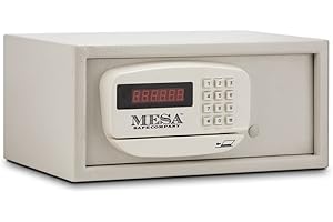 MESA SAFE CO. Mesa Safe Company Model MH101 Residential and Hotel Electronic Burglary Safe, Cream