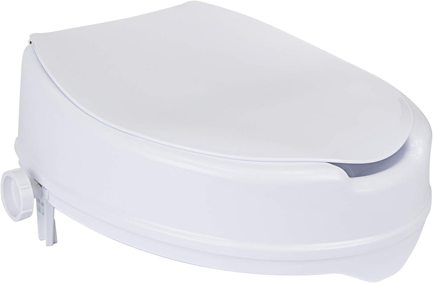 Vaunn Medical Clamp-On 4" Height Raised Toilet Seat Riser for Standard Size Round Toilets (16.5'') NOT for Elongated Toilets: Health & Personal Care