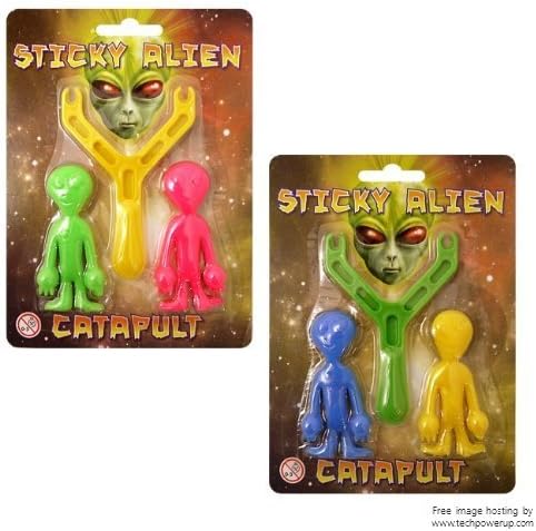 2xAlien Sling Shot - Sticky Alien Catapult