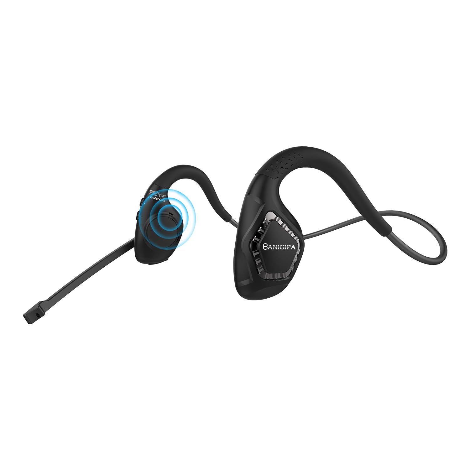 Photo 1 of BANIGIPA Open Ear Headphones, Air Conduction Bluetooth Headset, Wireless Earphones Stereo w/Noise-Canceling Boom Microphone, 10 Hrs Playtime, Light and Comfortable for Cell Phone Sport Office Driving