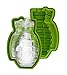 Fairly Odd Novelties Grenade Shaped 3D Mold Fun Bomb Military Ice Maker Gift, One Size, Green