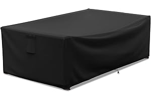 STARTWO Patio Furniture Covers Waterproof for Coffee Table Cover, Heavy Duty Durable Rectangular Outdoor Table Cover Fits up to 48L x 28Wx 13H inches, Black