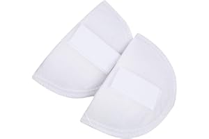 Amosfun Upgraded 1.5cm Thick White Adhesive Sponge Shoulder Pads for Women Dress Suit T-shirt Replacement,