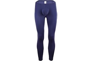 CLOUDMALL Mens Ice Silk Underwear Pants Low Rise Long John Leggings Base Layer Sports Bottom