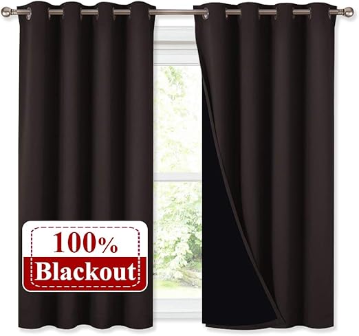Amazon Com Nicetown 100 Blackout Curtains 45 Inches Length 2