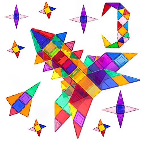 PicassoTiles 100 Piece Set 100pcs Magnet Building Tiles Clear Magnetic 3D Building Blocks Construction Playboards… - Image 7