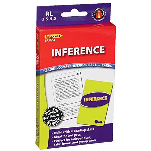 Edupress Reading Comprehension Practice Cards, Inference, Blue Level (EP63064)