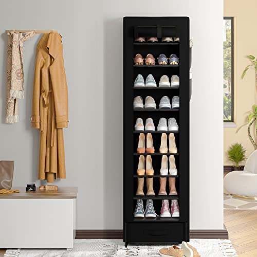 OYREL Shoes Rack,10 Tier Tall Shoe Rack Narrow Shoe Rack with Storage