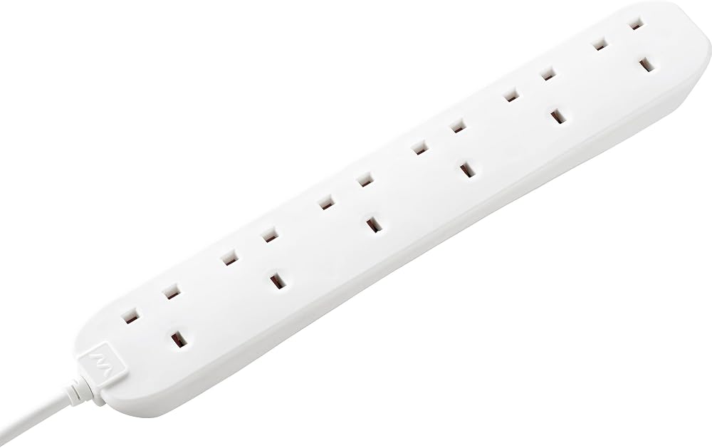 Masterplug Six Socket Extension Lead 2m Cable Unswitched 6-Way BS1363-2