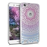 kwmobile Crystal TPU Silicone Case for Huawei GR3 / P8 Lite SMART in Design Indian sun blue dark pink transparent