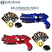 GoBroBrand Laser Tag Gun Toy Blast Set - The Lazer tag Gun set includes 4 Team player settings, 2 guns 2 Badges, 2 Belts, 10 Cards, - Best Toy Gift Kids For Boys Girls age 3, 4, 5, 6 - 12yrs old