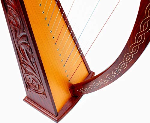 DEURA Celtic Irish Harp with CASE 22 Strings ROSEWOOD Lap FOLK DH-800