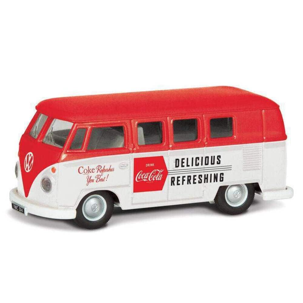 Corgi Diecast Model Cars - CC02733 Coca Cola Late 1960's VW Camper - Men, Women & Kids Souvenir Gifts from UK - Small Die Cast Toy Car Models for Boys, Gift for Motor Enthusiasts