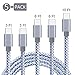 Daiendi USB MFI Type C Cable 5Pack 2x3FT 2x6FT 10FT,Nylon Braided Type C Cable Charger USB Cable Cable Compatible Samsung Galaxy S9 S8 S10 Plus Note 9/8 LG V30 G6 G5 Pixel 3 XL Nexus 5X/6P(Gray&white)