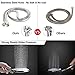 High Pressure Handheld Shower Head, FEELSO 3-Setting Hand Held Showerhead with Powerful Spray, 60 Inches Stainless Steel Hose, Adjustable Angle Bracket, Chrome